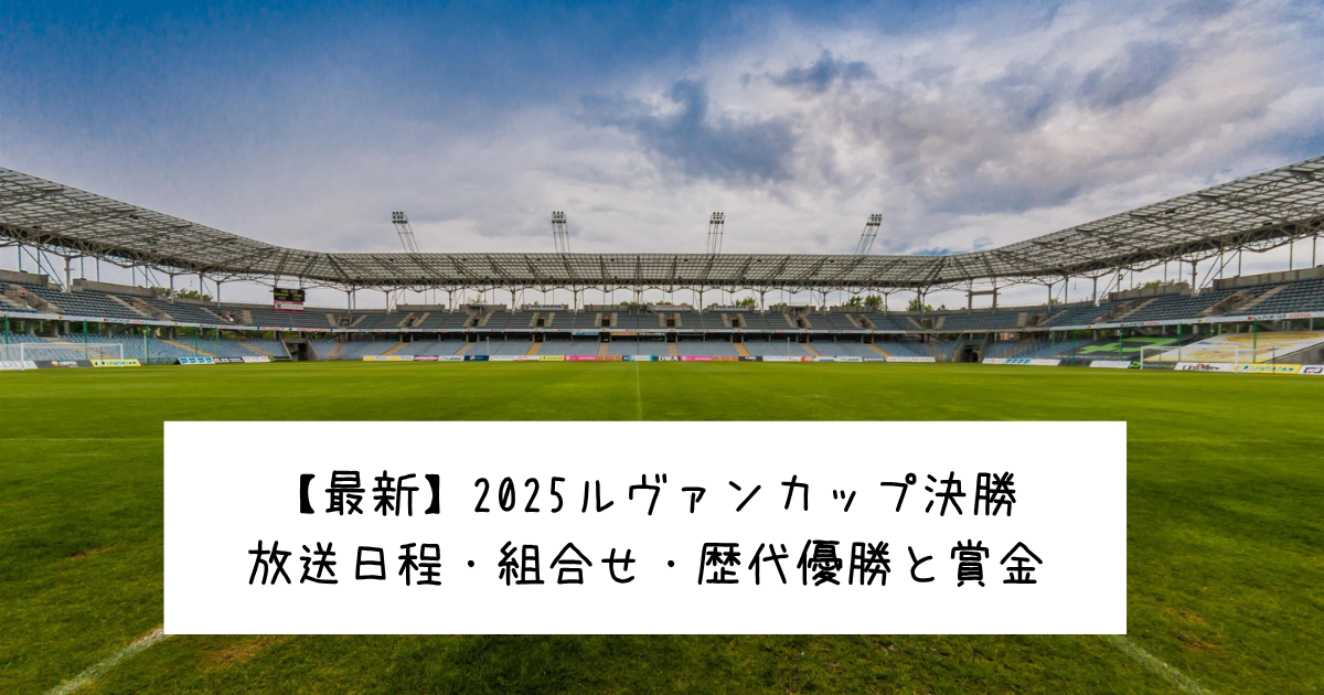 【最新】2025ルヴァンカップ決勝｜放送日程・組合せ・歴代優勝と賞金
